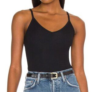 Agolde Spaghetti V-Strap Bodysuit Black